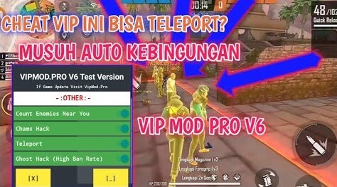 VIP Mod Pro V6 FF Apk Download Cheat Auto Headshot Free Fire Terbaru