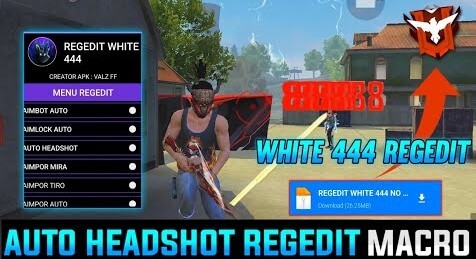 Regedit White444 Apk Macro FF Auto Headshot Versi VIP Anti Banned