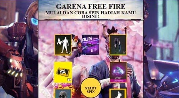 Rewardspingarena. com Spin FF Gratis Hadiah Diamond Free Fire 2021